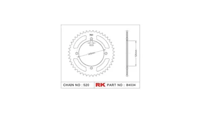 Produktbild von Rk Kettenrad 520 40z Stahl silber