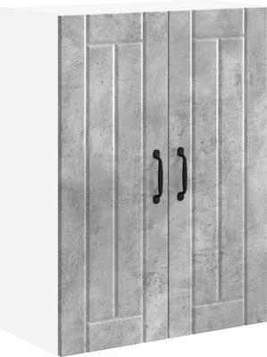 Immagine prodotto di Mobiletto da cucina grigio cemento 60 x 31 x 80 cm materiale a base di legno