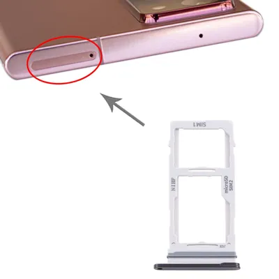 Image de Support pour deux cartes SIM pour Samsung Galaxy Note 20 Ultra - Noir - Plateau Micro SD