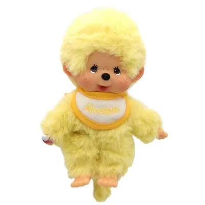 Produktbild von Junge Gelb | 13 cm | Monchhichi Color Puppe | mit gelbem Lätzchen
