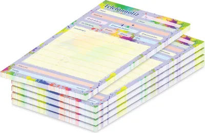 Produktbild von PRICARO Telefonnotizblock, A5, Splash, 5 Stück