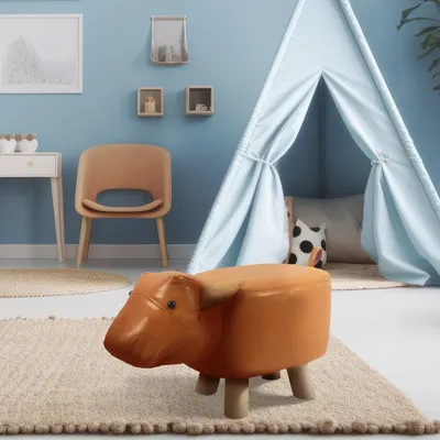 Produktbild von Hocker für Kinder Tiermotiv Kuh