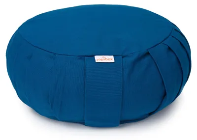 Produktbild von yogabox Meditationskissen / Yogakissen Zafu BASIC mit ZIP - petrol 31 x 31 x 15 cm Buchweizenschalen