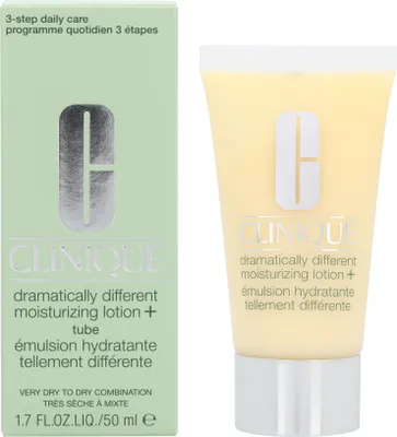 Produktbild von Clinique Dramatically Different Moisturizing Lotion+, Gesichtslotion, Frauen, 50 ml, Mischhaut, trockene Haut, Sehr trockene Haut, Feuchtigkeitsspendend, Feuchtigkeitsspendend, Glättend, Weichmachend, Tube