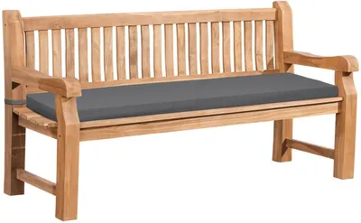 Obrázok produktu pre Záhradná lavička Daxon s vankúšom, 180 cm, tmavosivá
