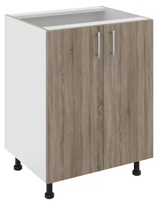 Produktbild von haaus Karo Unterschrank, 2 Türen, Dunkle Sonoma-Eiche/Weiß, 60 x 50 x 80 cm