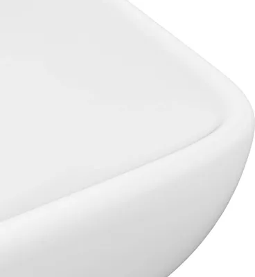 Immagine prodotto di vidaXL Lavabo rettangolare bianco opaco 71x38 cm in Vetroceramica