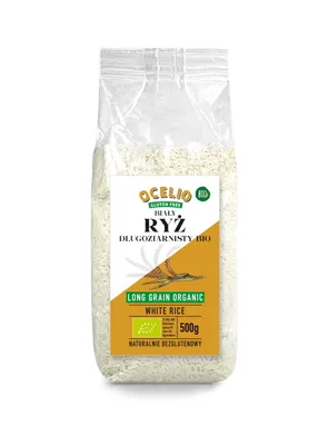 Zdjęcie produktu dla Ryż biały długoziarnisty ekologiczny Ocelio 500 g