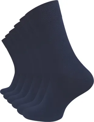 Produktbild von Cotton Prime® 6 Paar Socken ohne Gummibund 43-46 marine blau
