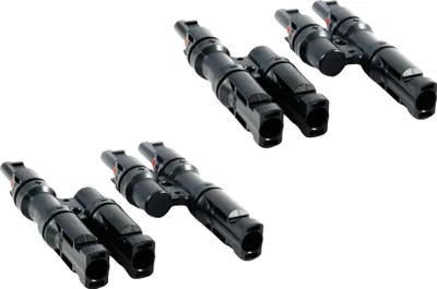 Produktbild von 2 Paar Solarstecker kompatibel mit MC4 Y 2 fach, 3 fach, 4 fach, 5 fach, 6 fach Stecker Kabel : Y 2 fach Stecker Stecker: Y 2 fach Stecker