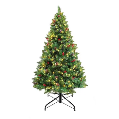 Zdjęcie produktu dla Sztuczna choinka z 100 diodami LED, ciepła biel, 120 cm