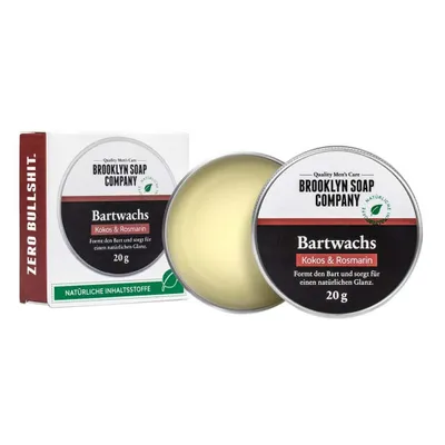 Produktbild von Brooklyn Soap Company Bartwachs, Bart-/Schnurrbartwachs, 20 ml, Nach der Anwendung von Brooklyn Soap Bartseife und Bartöl, eine erbsengroße Menge des Bartwachs'..., Deutschland, 1 Stück(e)