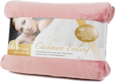 Produktbild von Gözze Premium Cashmere-Feeling Decke altrosa 220x240 cm