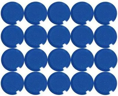 Produktbild von MAUL Magnet MAULpro rund 20 Stück 0,17 kg Kunststoff Ferrit bruchsicher erodiert lackiert Ø 1.5 x 0.75 cm blau