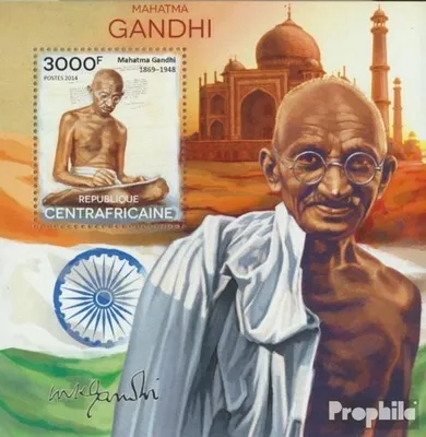 Produktbild von Briefmarken Zentralafrikanische Republik 2014 Mi Block 1257 (kompl. Ausgabe) postfrisch Gandhi