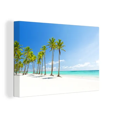Obrázek produktu pro OneMillionCanvasses® Malba na plátně Nástěnná malba na plátně - Tropické - Pláž - Palma - 150x100cm