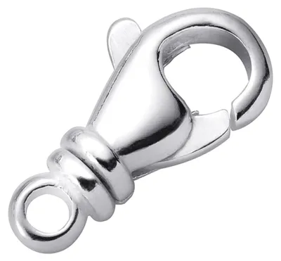 Produktbild von MATERIA 925 Silber Karabiner Verschluss mit drehbarer Öse 7x15x3mm 1,5g für Armbänder / Ketten #Z12