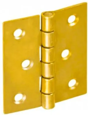 Immagine prodotto di Cerniera per cassa con perno rivettato zincato giallo 42x50x1,0mm