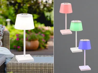 Produktbild von Outdoor LED Tischleuchte mit USB weiß