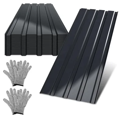 Produktbild von Peviasot 24 Stück Profilblech Dachblech 115 x 45 cm, 0,25 mm, Anthrazit, für Gartenhaus und Carport