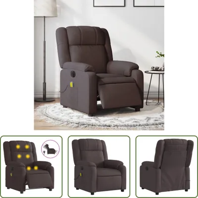 Immagine prodotto di The Living Store Sedia massaggiante elettrica in tessuto marrone scuro