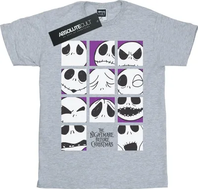 Produktbild von Disney - "Nightmare Before Christmas Many Faces Of Jack" T-Shirt für Damen BI41526 (XXL) (Grau)