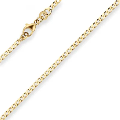 Produktbild von 2,1mm Panzerkette weit Goldkette Collier Halskette aus 333 Gold Gelbgold 42cm