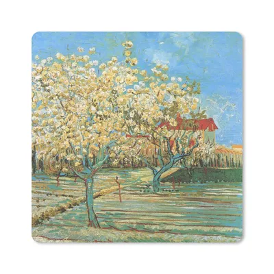 Produktbild von MuchoWow® Mauspad Mousepad Blühender Obstgarten - Vincent van Gogh 30x30 cm - Mousepads - Maus Mat - Pad - Mausunterlage - Gaming