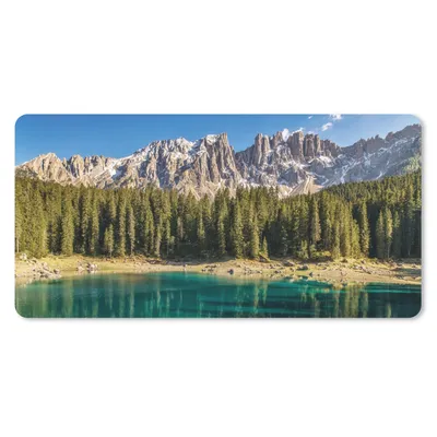 Produktbild von MuchoWow® Mauspad Mousepad Berg - Wald - Strand 60x30 cm - Mousepads - Maus Mat - Pad - Mausunterlage - Nachhaltig