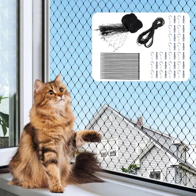 Imagen del producto de Red de seguridad para gatos, 3 x 6 metros, color , para balcones y terrazas