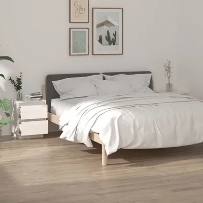 Obrázek produktu pro vidaXL Noční stolky 2 ks. Bílé 40x35x50 cm z masivního borovicového dřeva