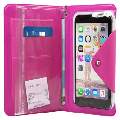 Produktbild von SBS Universelle aufklappbare Smartphone-Tasche, transparent und spritzwassergeschützt