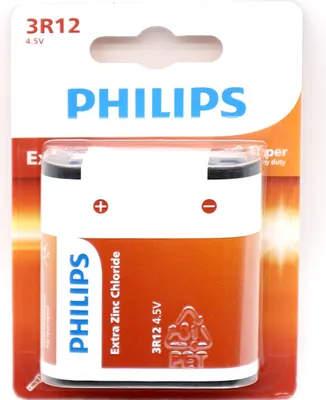 Zdjęcie produktu dla Philips LongLife Bateria 3R12L1B/10, Bateria do ponownego naładowania, 4,5 V, Zielony, Biały, 100,8 g, 82 mm, 25 mm