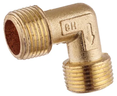 Produktbild von 3/8 x 3/8 Winkelstück für Zylinderkopfkompressor, abgerundet