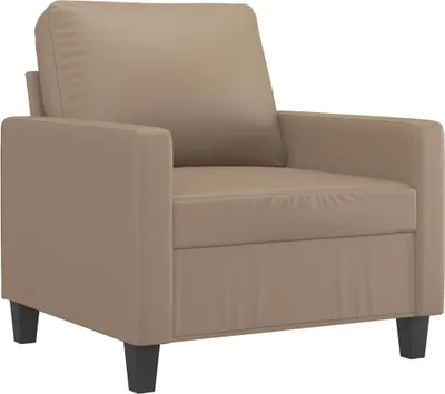Produktbild von vidaXL Sessel Cappuccino-Braun 60 cm Kunstleder