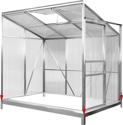 Immagine prodotto di Deuba Base per Serra Zincata 190x122 cm Fondamenta Telaio in Acciaio Incluso Materiale di Montaggio