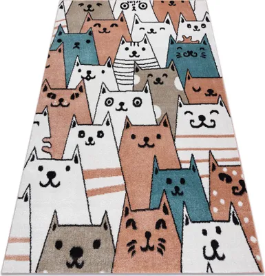 Immagine prodotto di Tappeto FUN Gatti per bambini, animali rosa multicolore 160x220 cm