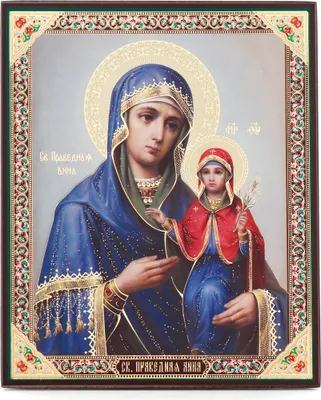 Produktbild von NKlaus Heilige Anna Holz Ikone 10x12cm christlich orthodox, religiös 13925