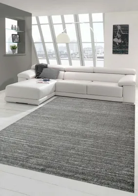 Obrázok produktu pre Dizajnové a moderné koberce Koberec do obývačky s krátkym vlasom v antracitovej farbe Veľkosť - 200 x 290 cm