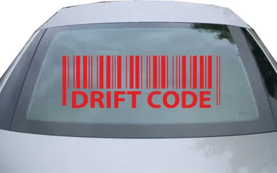 Produktbild von Indigos UG - Aufkleber Heckscheibe & Motorklappe DE6416 - rot - 600x199 mm - driftcode - Auto Scheiben Fenster Heckklappe Tuning Racing JDM - Die cut