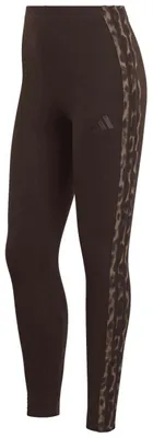 Productafbeelding van Leggings Adidas Seasonal Essentials Leopard Print Tights With 3 Stripes "Aurora Coffee / Multicolor" voor Dames