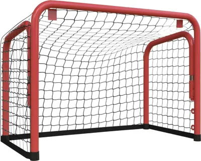 Obrázok produktu pre vidaXL Hokejová bránka so sieťou červená a čierna 68x32x47 cm oceľ a polyester