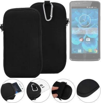 Produktbild von K-S-Trade Neopren-Hülle Handyhülle kompatibel mit Qilive Q4 5.0 Schutzhülle Neoprenhülle Sleeve Schutz-Hülle Gürtel Tasche Case Holster