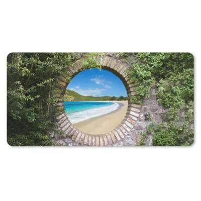 Produktbild von MuchoWow® Schreibtischunterlage Strand - Meer - Blick 80x40 cm - XXL Mauspad - Gaming Mauspad