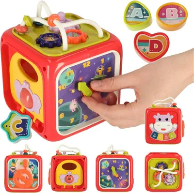 Produktbild von Lernspielzeug, interaktiver, sensorisch manipulativer Würfelsortierer