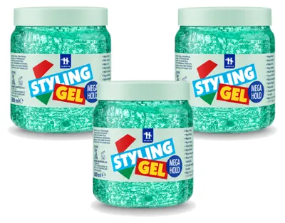 Productafbeelding van 3 x Hegron Styling Gel Megahold - 500 ml - Voordeelverpakking - 3 stuks