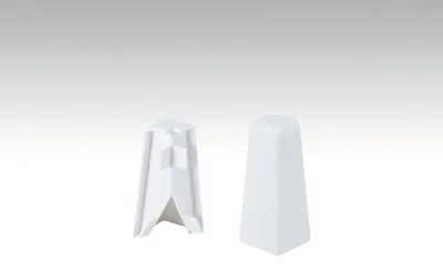 Produktbild von 2 Pack | Außenecke Weiß 02001 für Sockelleisten 3 PK