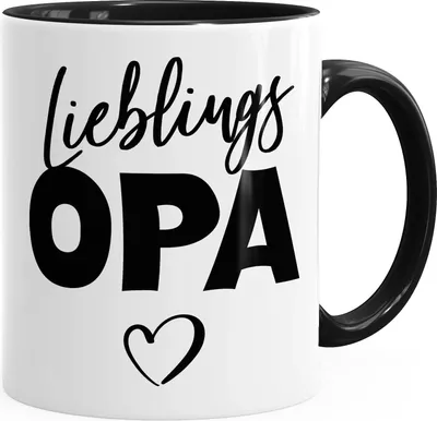 Produktbild von Kaffeetasse Lieblings Opa MoonWorks® schwarz unisize