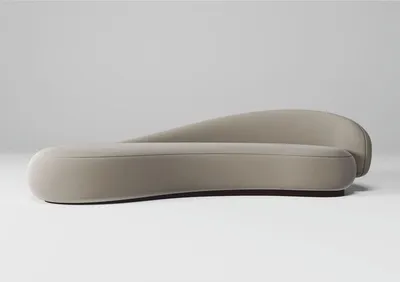 Produktbild von Casa Padrino Luxus Samt Sofa Rechte Seite Grau / Dunkelbraun 280 cm - Wohnzimmer & Hotel Möbel