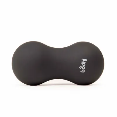 Produktbild von Massageball schwarz Duo-Ball 13,5 cm, wirbelsäulenschonend, ohne Noppen, für Rücken & Nacken